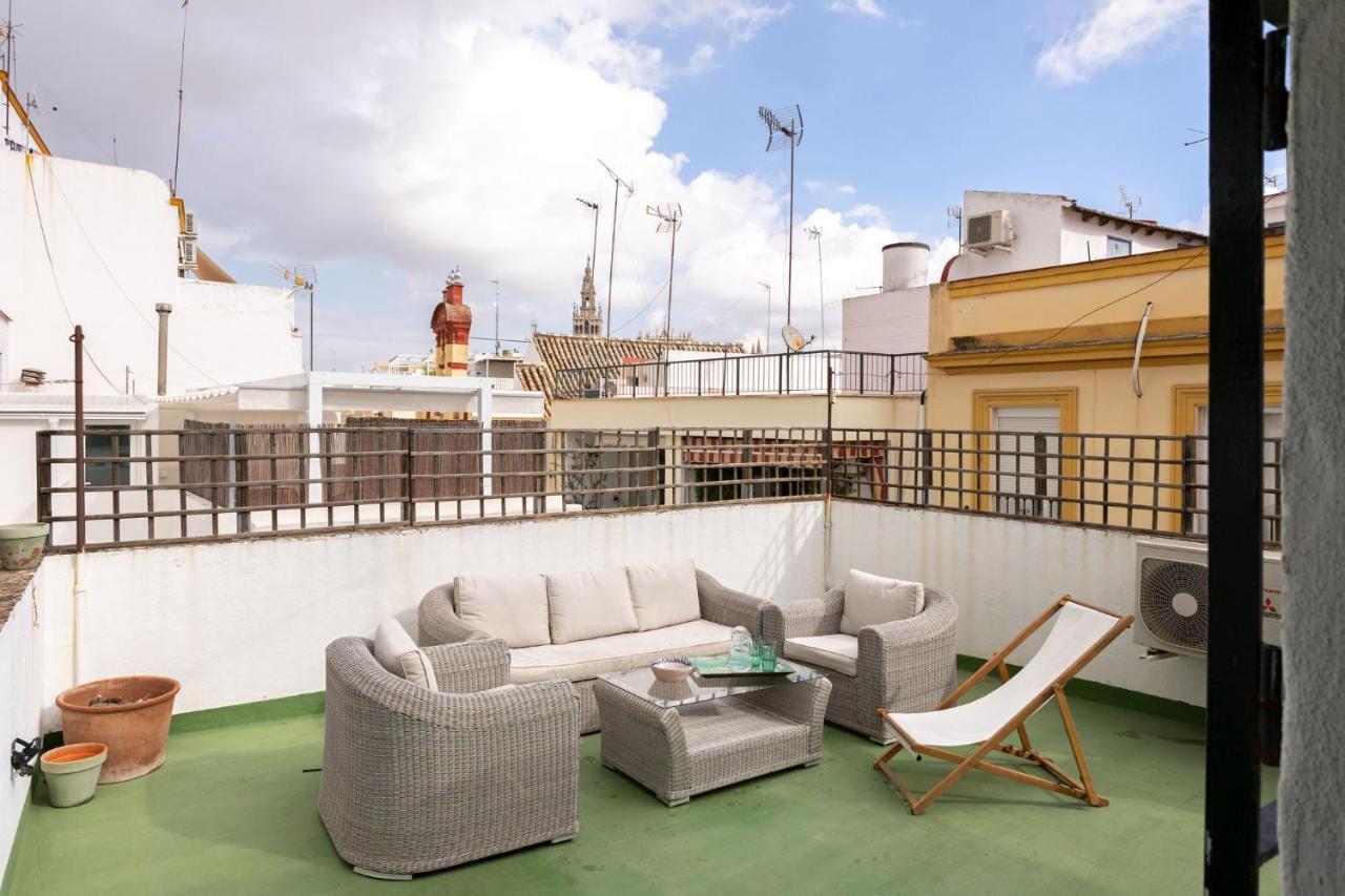 塞维利亚Champion Duplex Terrace And Garage Old Town 6 Pax公寓 外观 照片